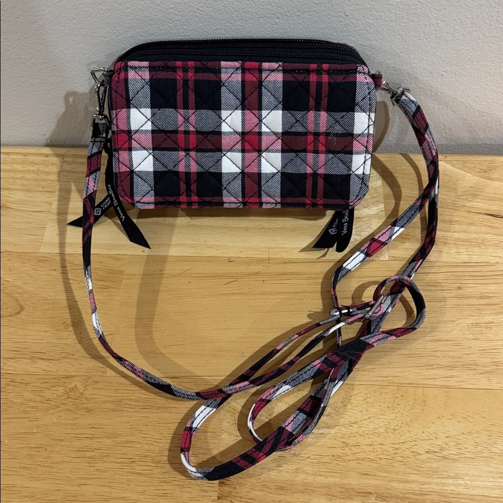 Vera Bradley Plaid Crossbody Wallet Bag